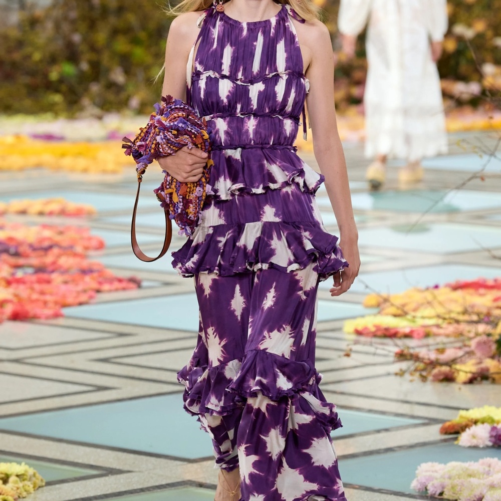 ulla johnson SERAFINA GOWN sz 4 (cassis blur colorway)